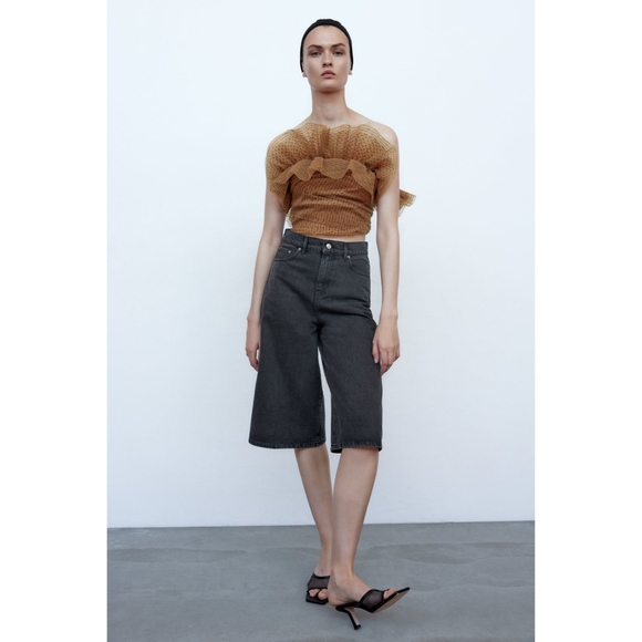 Zara tulle ruffle crop top - Picture 11 of 15